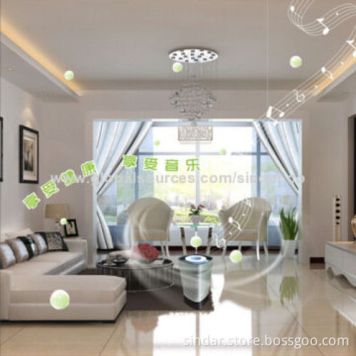 Hot new products for 2014 Desktop home air purifier with remote control and bluetooth hifi speaker